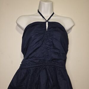 Elegant Navy Halter Top